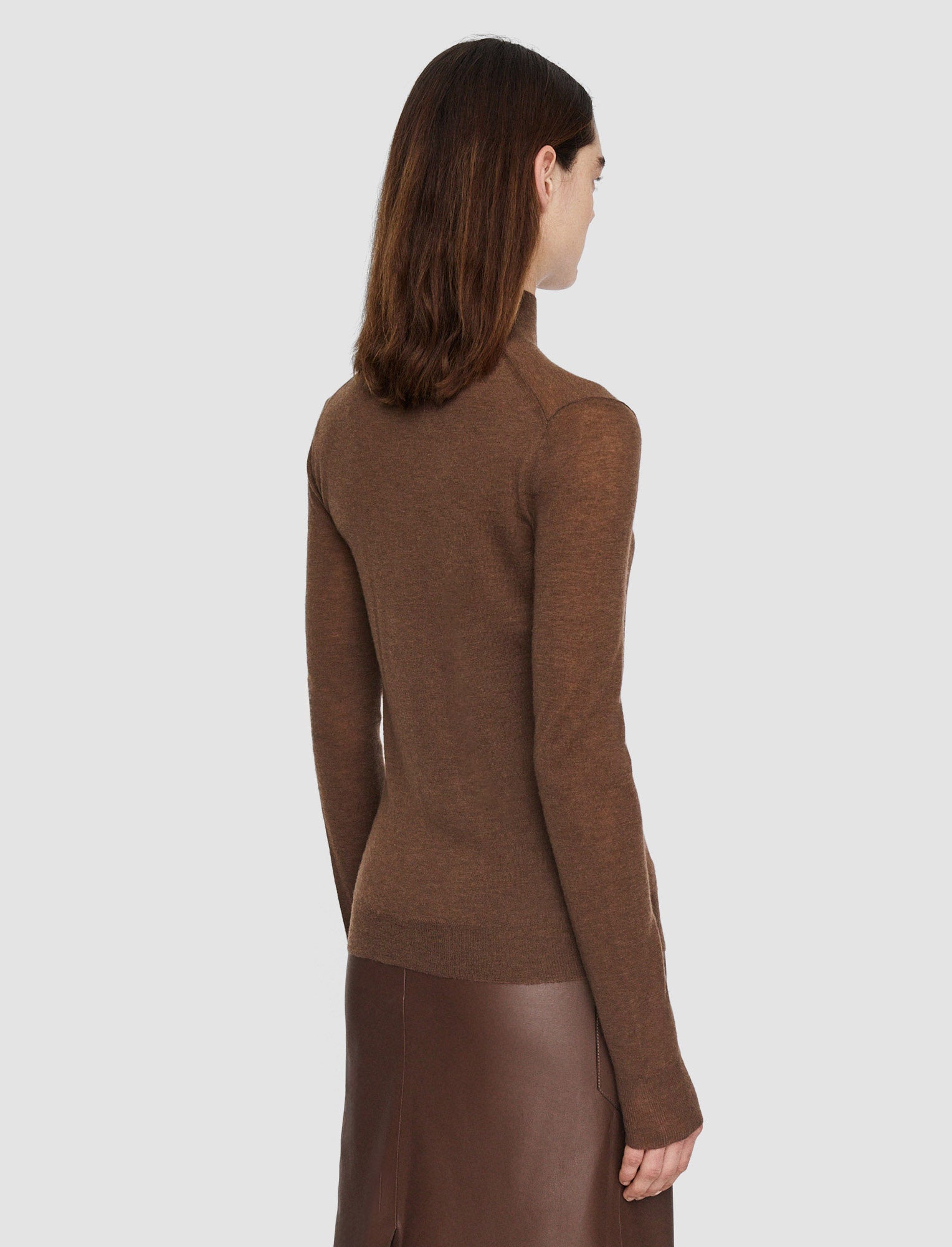 ブラウン-キャッシュエアー-ハイネックセーター-JOSEPH
