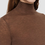 Brown Cashair High Neck Jumper - Joseph