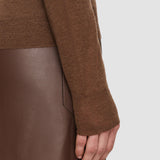 Brown Cashair High Neck Jumper - Joseph