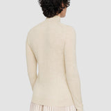 White Cashair High Neck Jumper - Joseph