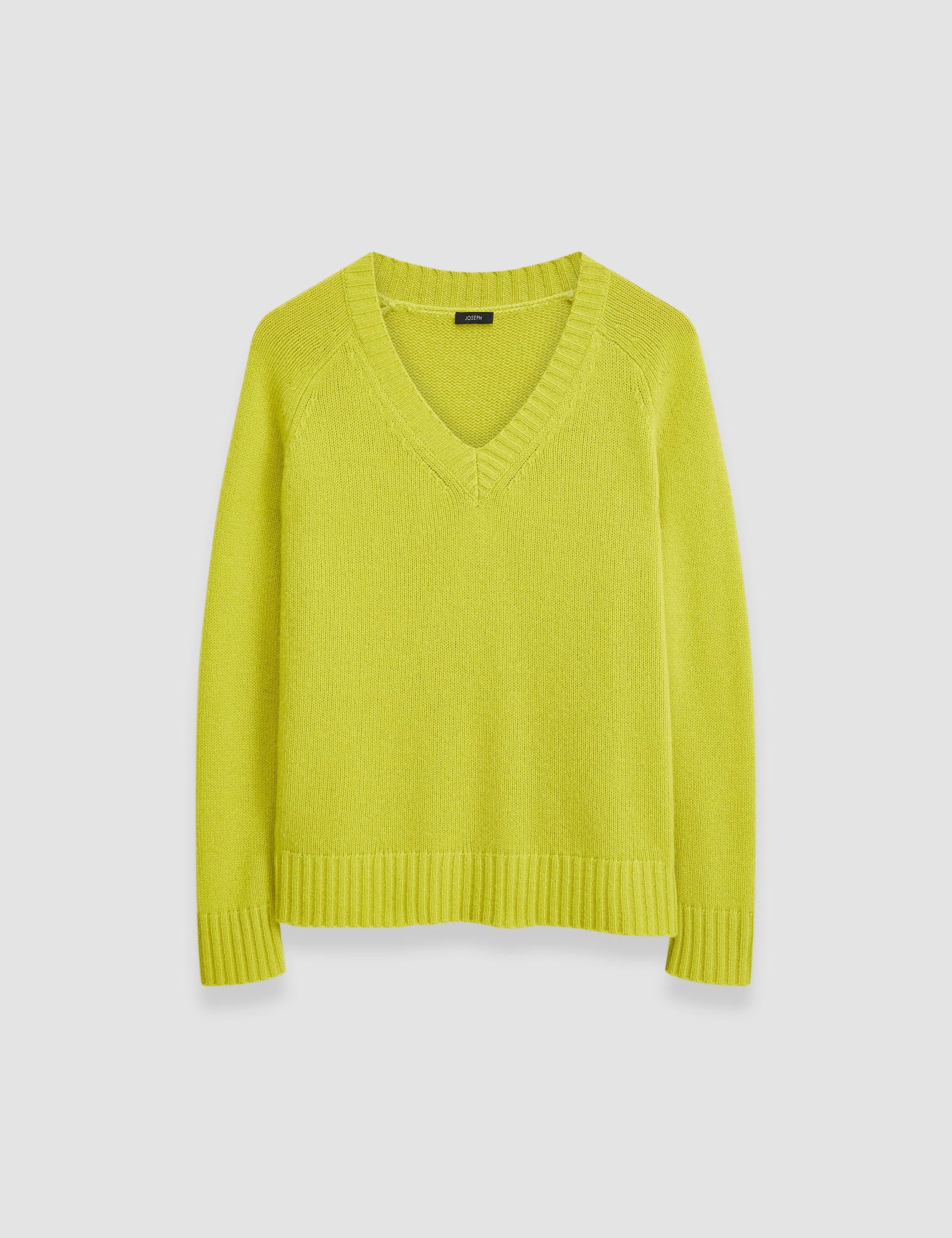 Green Open Cashmere V Neck Jumper - Joseph