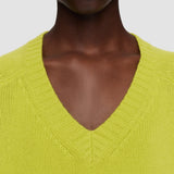 Green Open Cashmere V Neck Jumper - Joseph