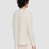 Beige Open Cashmere V Neck Jumper - Joseph