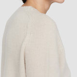 Beige Open Cashmere V Neck Jumper - Joseph