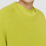 Green Open Cashmere Round Neck Jumper - Joseph