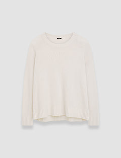 Beige Open Cashmere Round Neck Jumper - Joseph