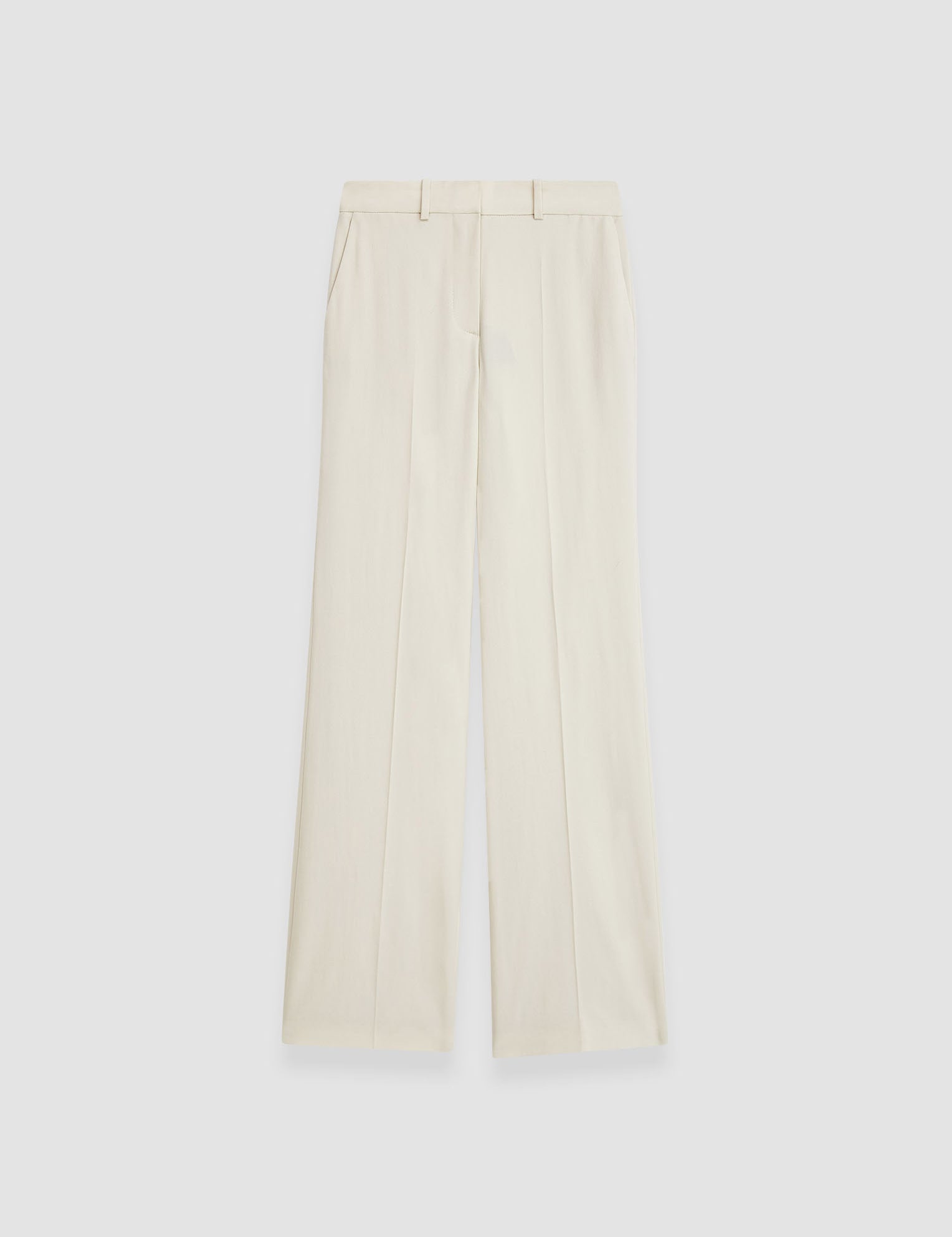 White Milano Knit Stretch Trousers - Joseph