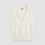 White Milano Knit Stretch Vest - Joseph