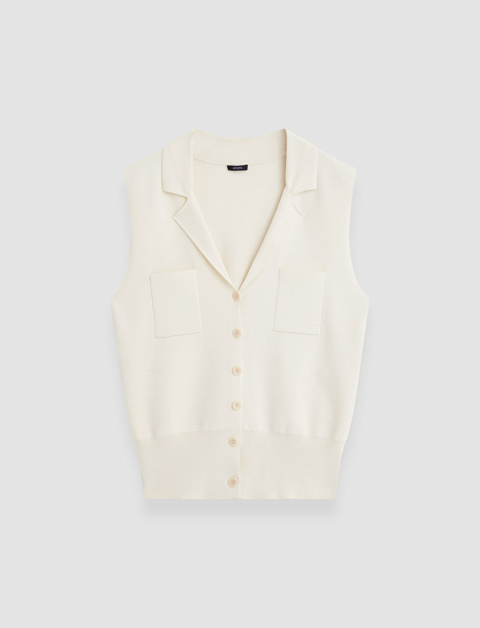 blanc-gilet-en-maille-milano-stretch-JOSEPH