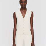 White Milano Knit Stretch Vest - Joseph