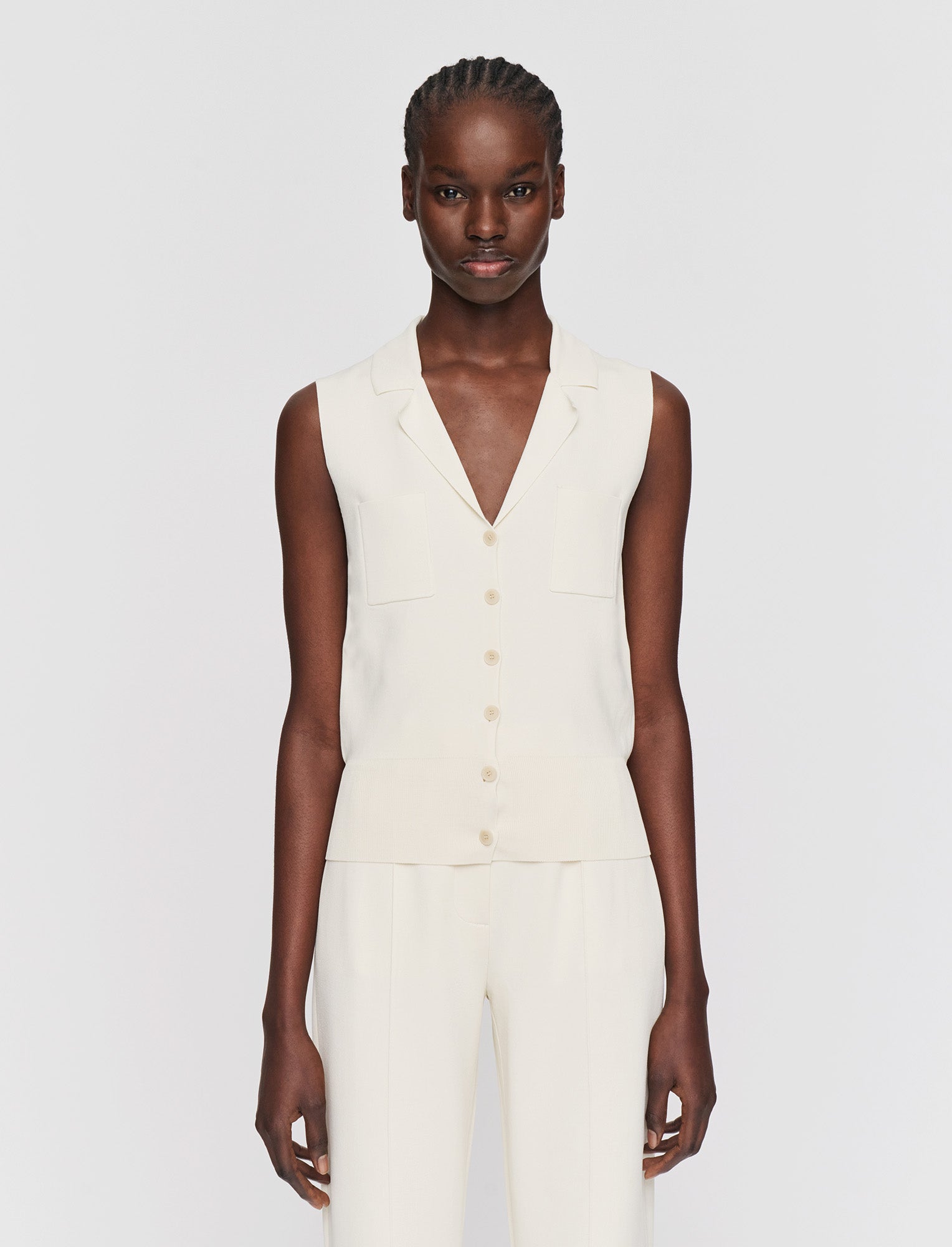 white-milano-knit-stretch-vest-JOSEPH