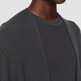 Grey Merino Rib Wrap - Joseph