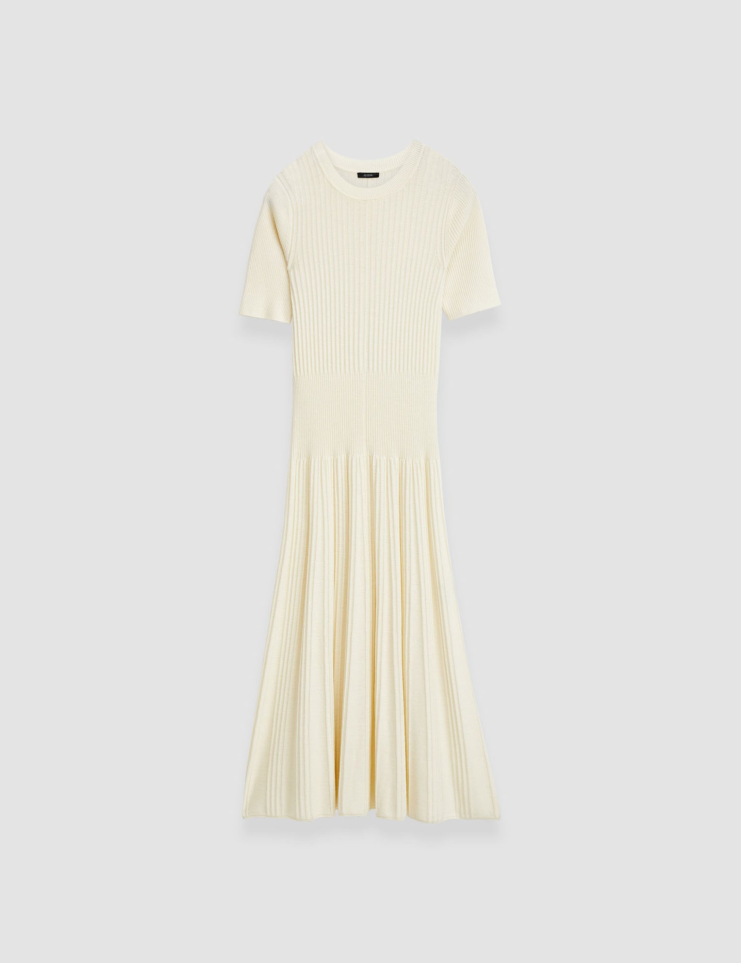 White Merino Rib Dress - Joseph