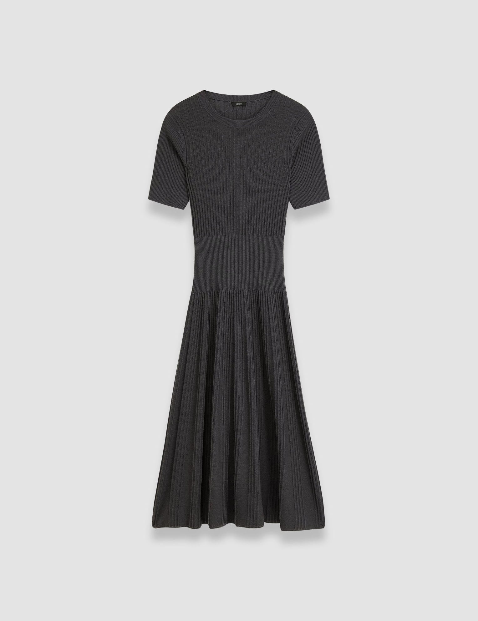 Grey Merino Rib Dress - Joseph