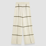 White Grid Cotton Silk Culottes - Joseph