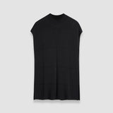 Black Grid Viscose Knitted Tank Top - Joseph