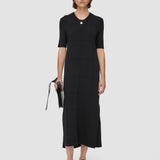 Black Grid Viscose Knitted Dress - Joseph