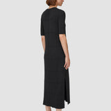 Black Grid Viscose Knitted Dress - Joseph