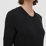 Black Grid Viscose Knitted Dress - Joseph