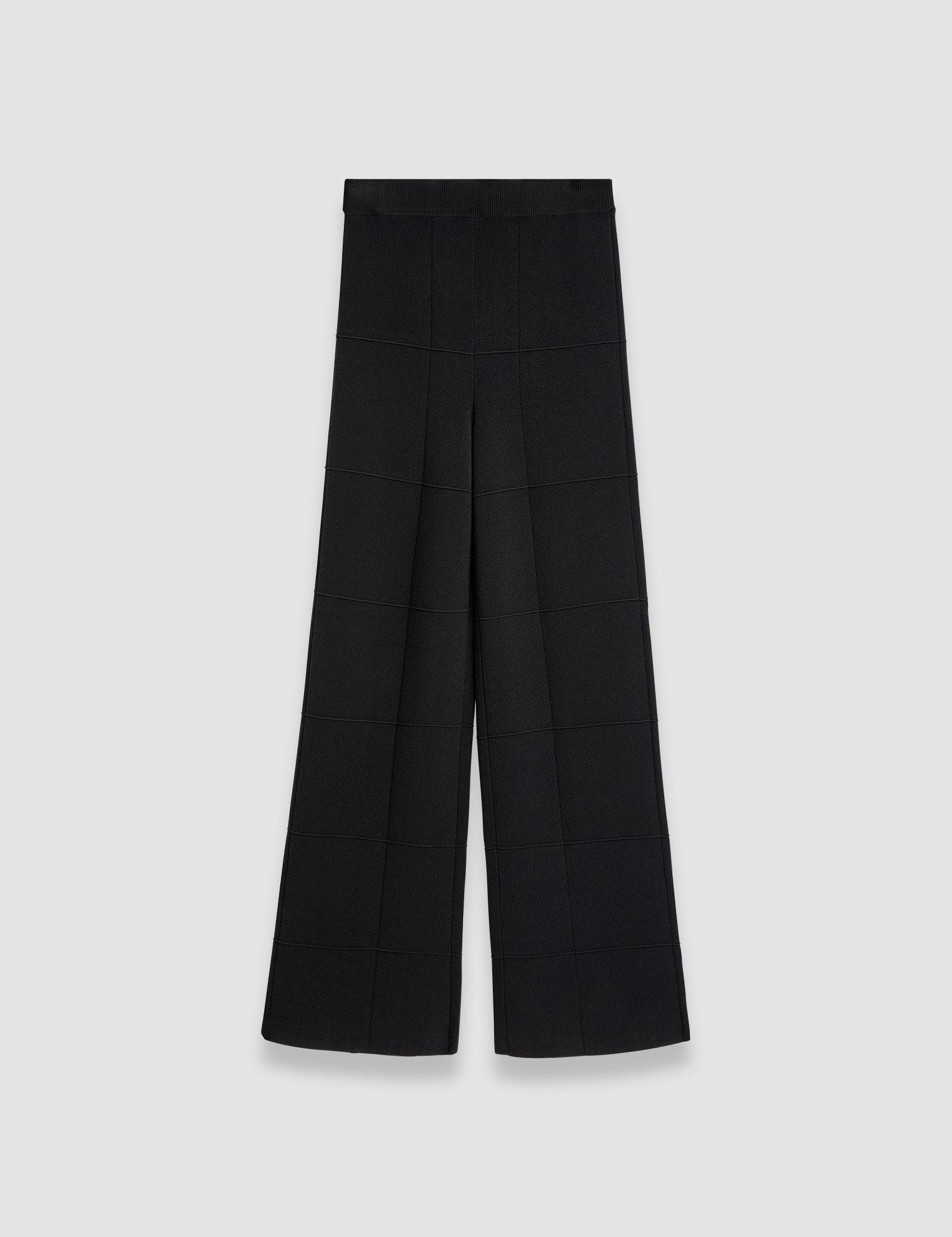 Black Grid Viscose Knitted Trousers - Joseph