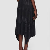 Black Bi-Colour Ribbed Skirt - Joseph