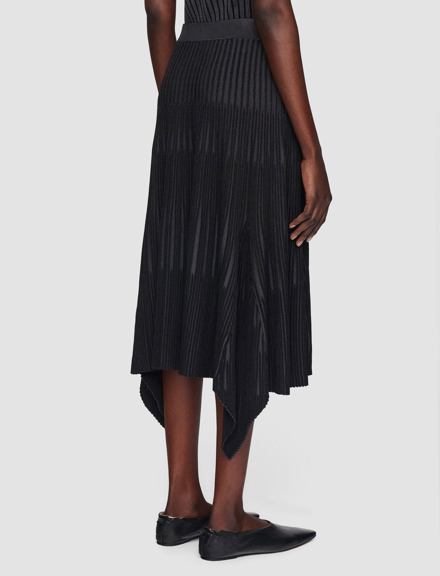 black-bi-colour-ribbed-skirt-JOSEPH