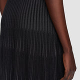 Black Bi-Colour Ribbed Skirt - Joseph