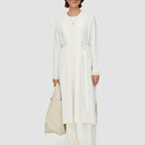 White Wool Silk Long Cardigan - Joseph