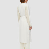 White Wool Silk Long Cardigan - Joseph