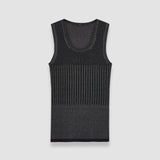 Black Bi-Colour Ribbed Tank Top - Joseph