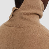 Beige Light Pure Cashmere High Neck Jumper - Joseph