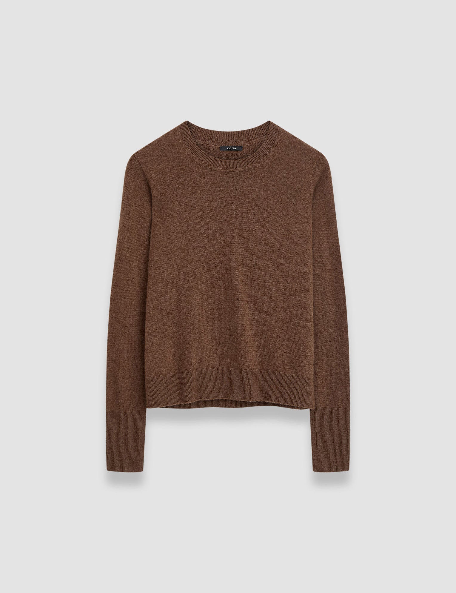 Brown Light Pure Cashmere Round Neck Jumper - Joseph