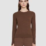 Brown Light Pure Cashmere Round Neck Jumper - Joseph