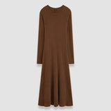 Brown Brushed Cashmere Dress - Joseph