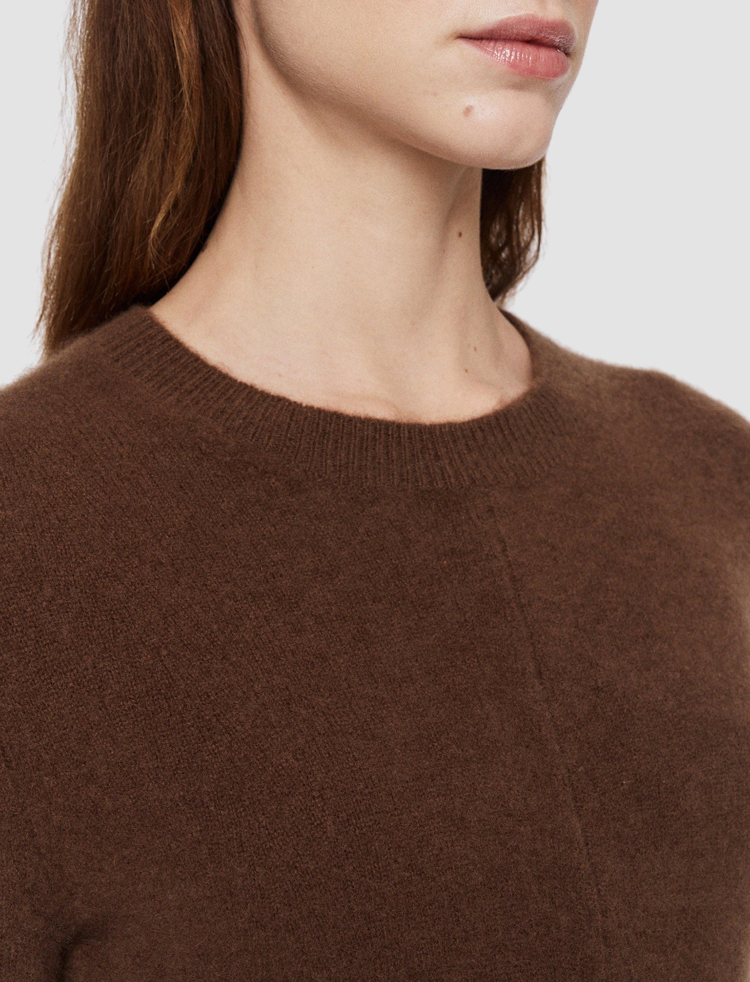 brown-brushed-cashmere-dress-JOSEPH