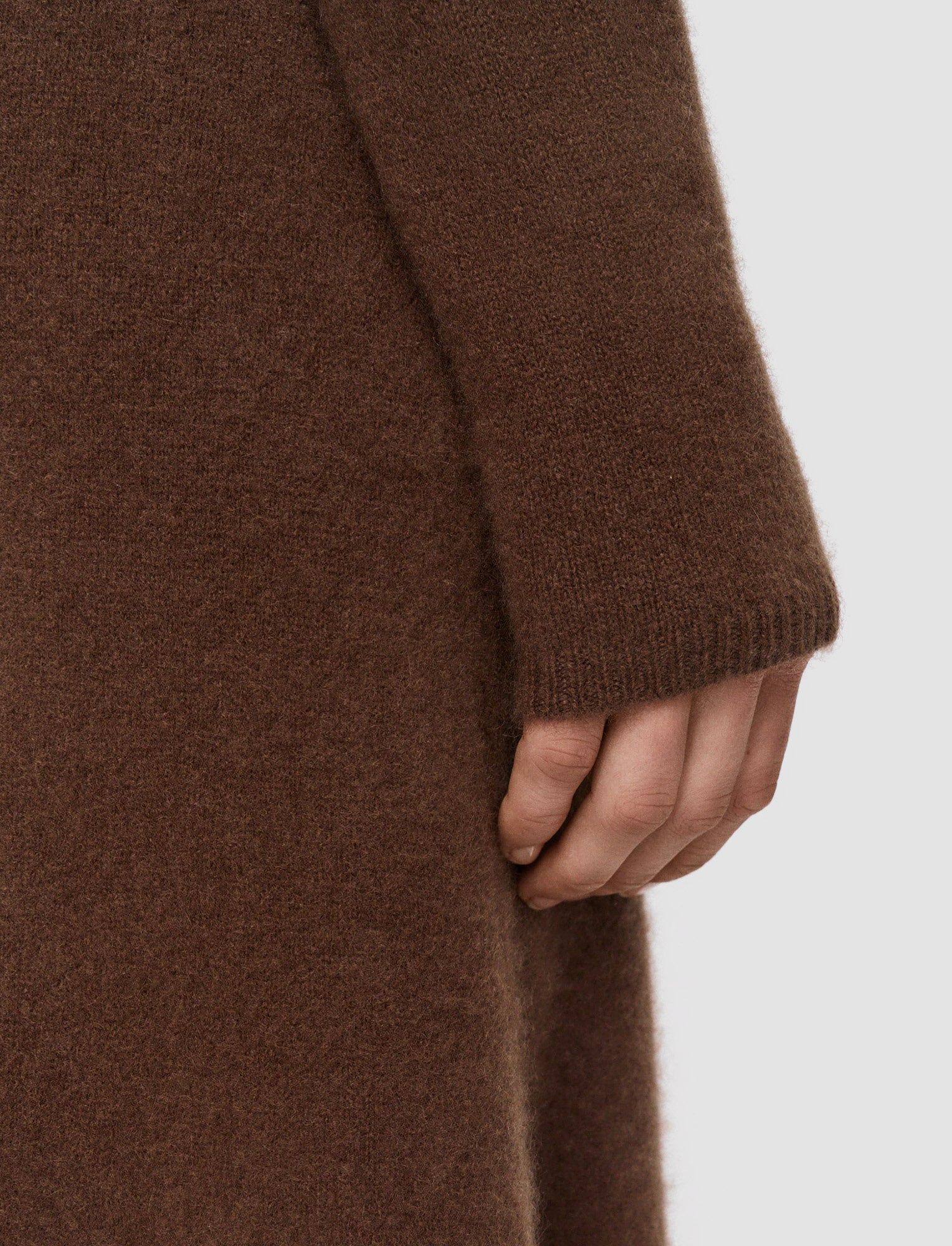 brown-brushed-cashmere-dress-JOSEPH