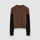 Brown Brushed Cashmere Round Neck Jumper - Joseph