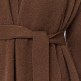 Brown Brushed Cashmere Sleeveless Wrap - Joseph