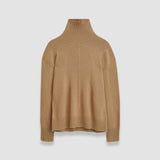 Beige Soft Wool High Neck Jumper - Joseph