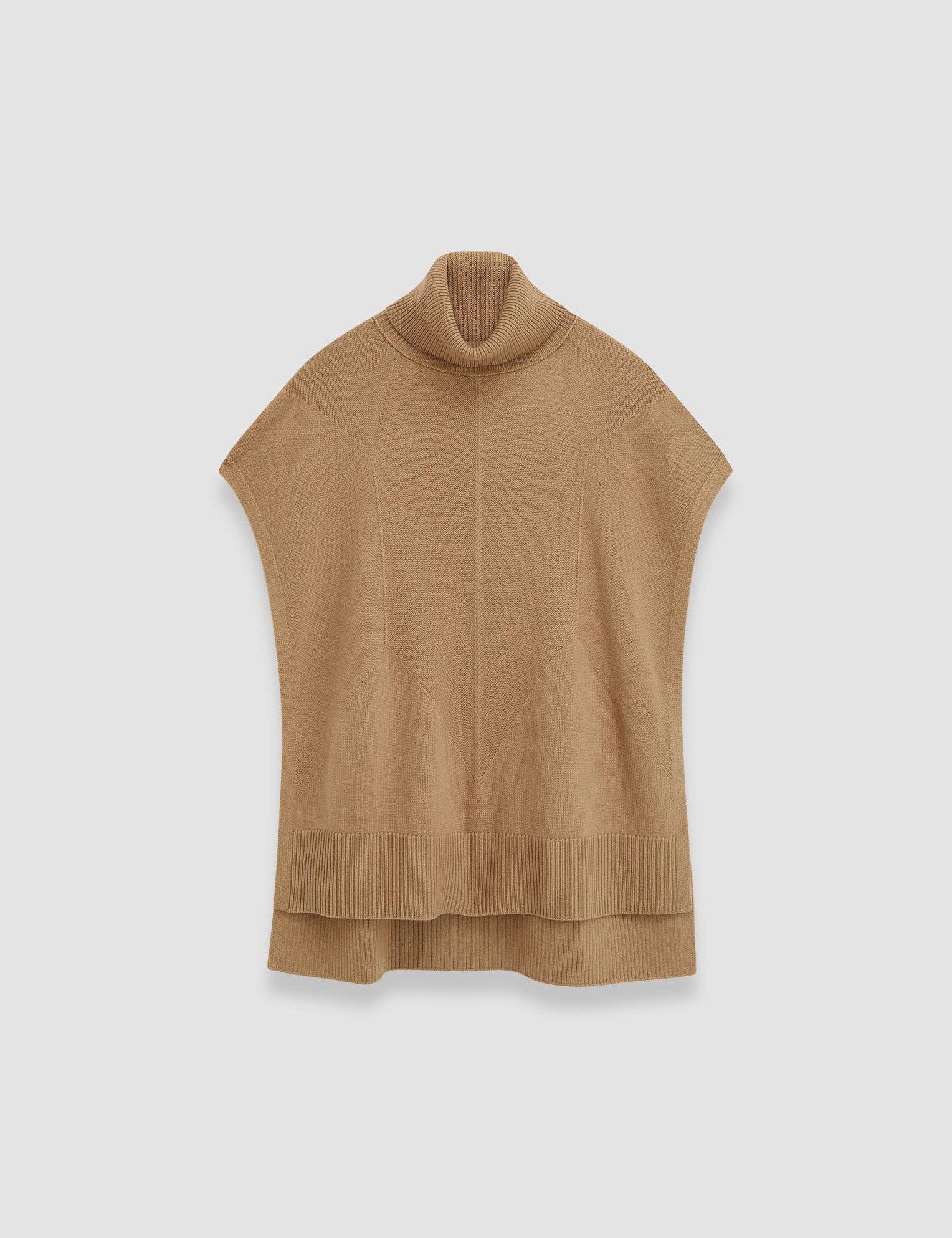 Beige Soft Wool Poncho - Joseph