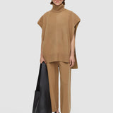 Beige Soft Wool Poncho - Joseph