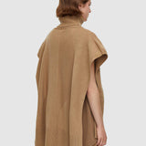 Beige Soft Wool Poncho - Joseph