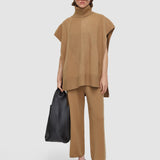 Beige Soft Wool Poncho - Joseph