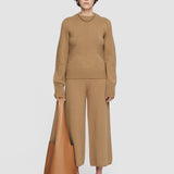 Beige Soft Wool Round Neck Jumper - Joseph