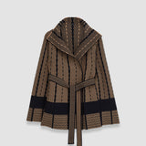 Multicolour Chevron Jacquard Knitted Jacket - Joseph