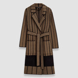 Multicolour Chevron Jacquard Knitted Coat - Joseph