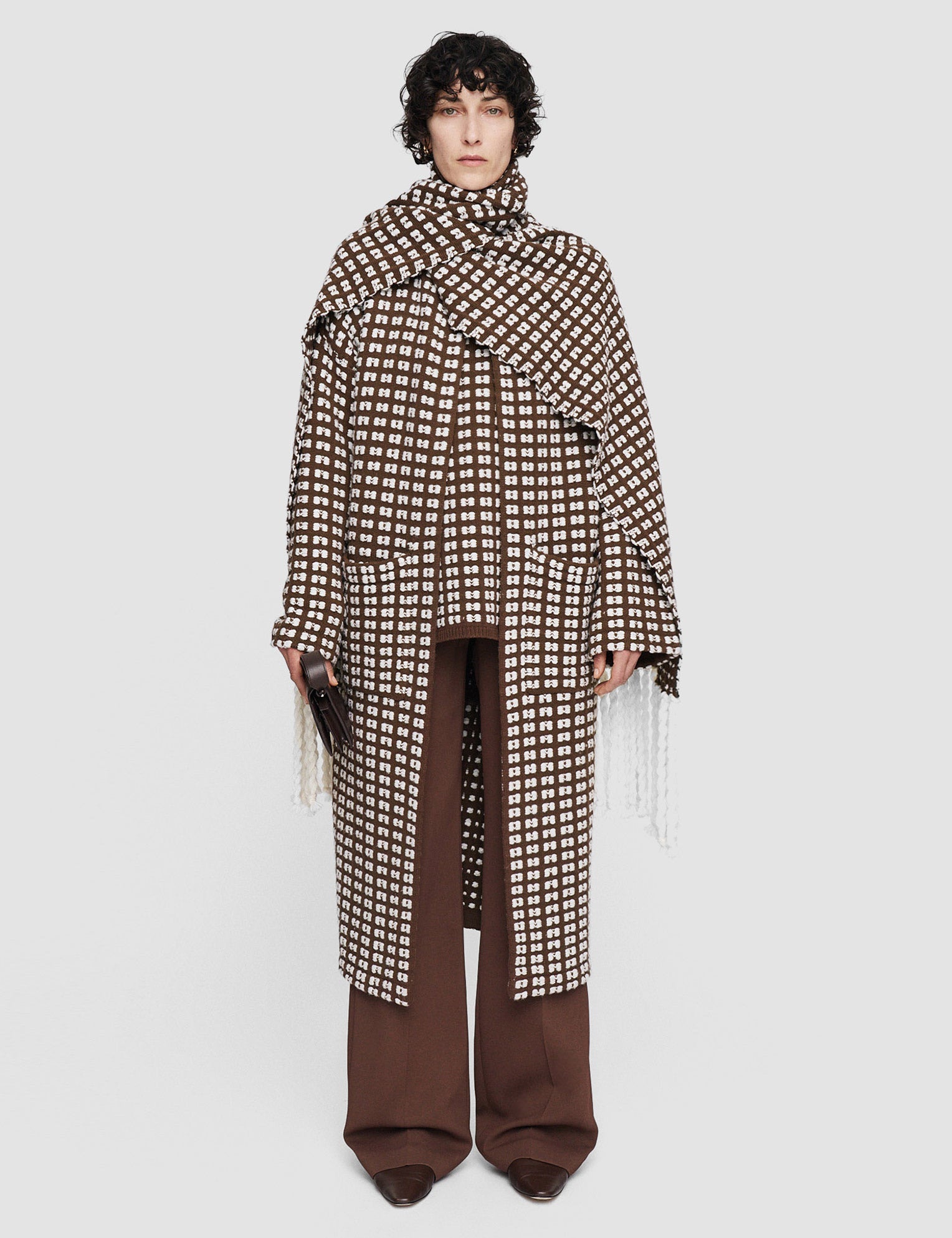 Multicolour Waffle Knit Scarf Coat - Joseph