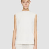 White Mercerised Cotton Tank Top - Joseph