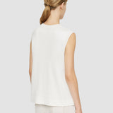 White Mercerised Cotton Tank Top - Joseph