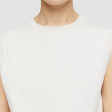 White Mercerised Cotton Tank Top - Joseph